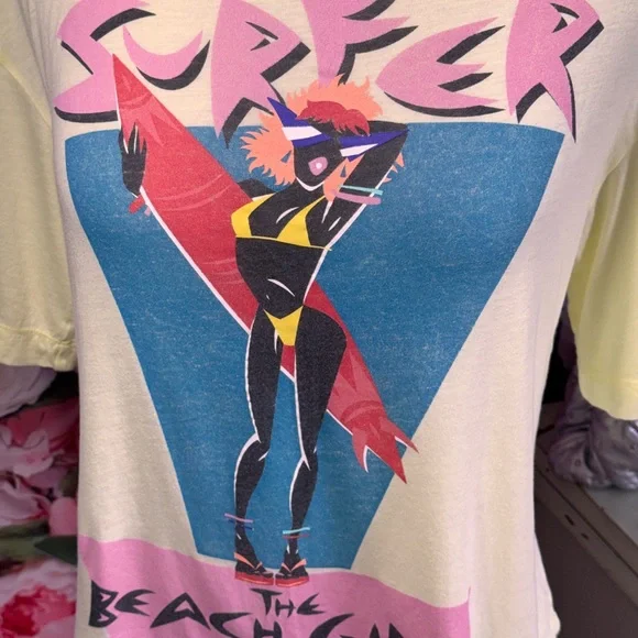 Love Moschino Surfer Girl Neon Tee - Picture 7 of 7